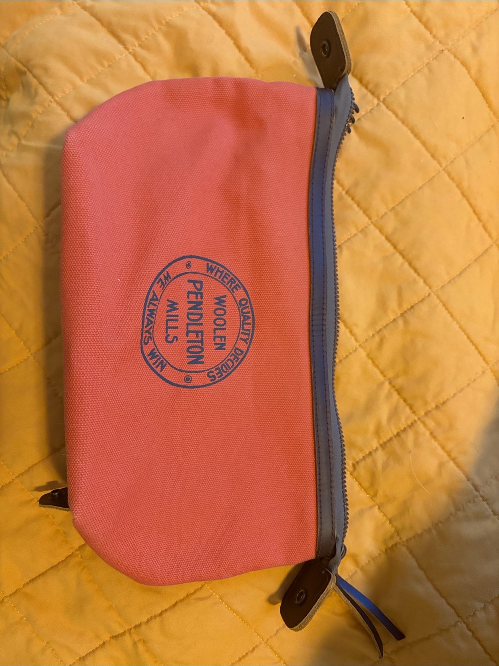 Pendleton Burnt Orange Canvas Toiletry Pouch
